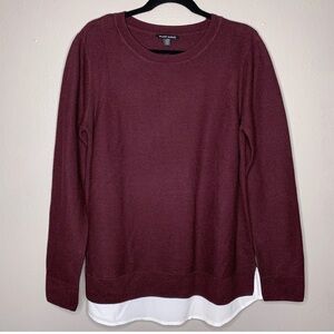 Hilary Radley Burgundy Blouse